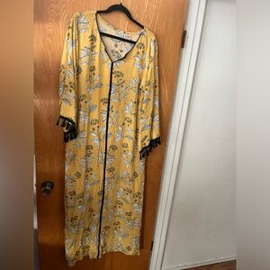 Made with Love floral fringe arm caftan XL